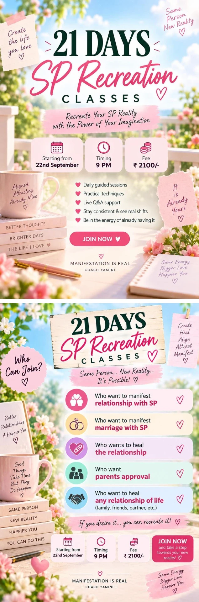 Combined artwork for the 21 Days SP Recreation Classes
